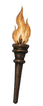 A lit torch